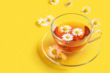 Healthy chamomile herbal tea