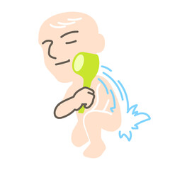 Obraz premium 入浴前のマナー、かけ湯