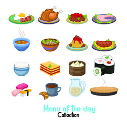 Set of food icons