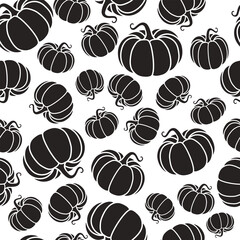 Autumn pumpkin pattern in doodle style. Suitable for decorating autumn holidays, Halloween, various food items and fun prints.