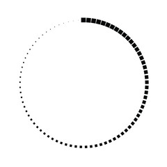 Halftone dots in circle form. round logo . vector dotted frame . design element