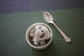 Liquorice ice cream, typical Scandinavian ice cream