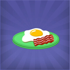 Egg with bacon