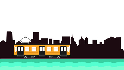 Obraz premium Yellow tram