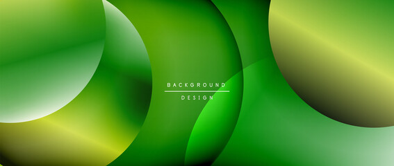 Circle modern geometric abstract background with liquid gradients