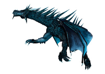 Obraz premium 3D Rendering Fairy Tale Dragon on White