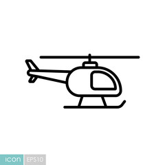 Helicopter flat vector icon design isolated
