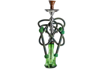 Isolated hookah or water pipe with hose