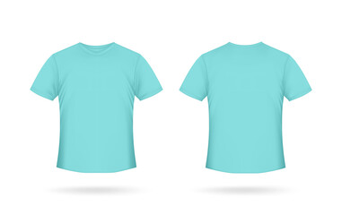 Naklejka premium front and back tshirt mockup, vector