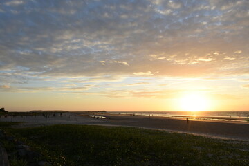 Sunset at Ponta da areia Beach in the city of São Luís