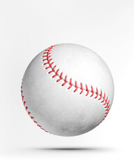 Baseball ball isolated on white with shadow. Professional sport ball design. 3D illustration element.