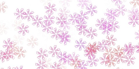 Light blue, red vector abstract texture with leaves.