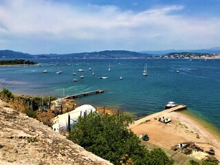 Scenic view from Ile Sainte-Marguerite, South of France