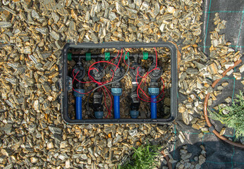Solenoid Valves In Underground Irrigation System.