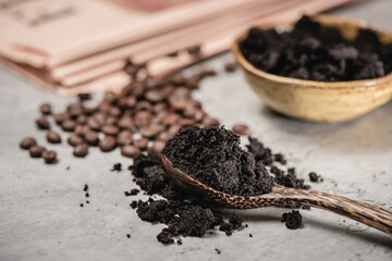 used coffee grounds