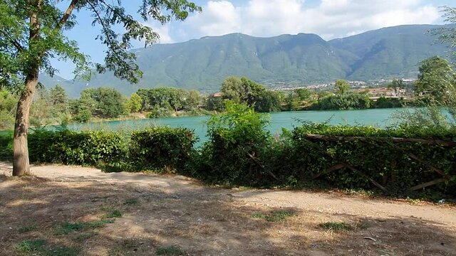 Lake of Telese Terme, Benevento, Italy

This area is surrounded by high mountains.