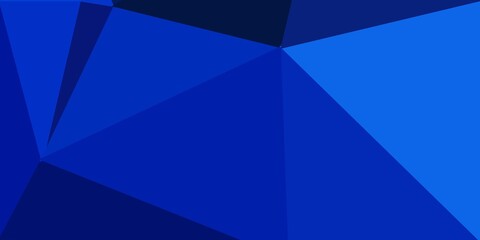 Obraz premium Dark blue vector triangle mosaic pattern.