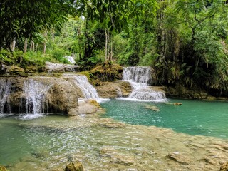 kung si waterfall in the forest