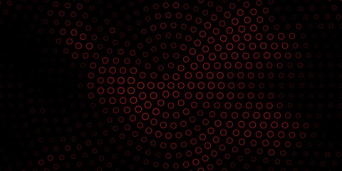 Dark Red vector template with circles. Colorful illustration with gradient dots in nature style. Pattern for websites, landing pages.