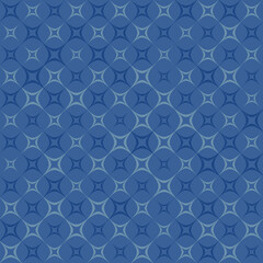 Modern Stylish Seamless Pattern with Trellis. Repeating Geometric Grid for Simple Graphic Design, Invitations or Wallpaper in Blue Colors