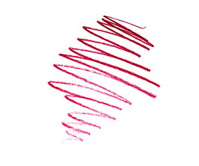 Color pencil crayon lines on white background. Abstract isolated watercolor template for your design