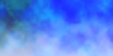 Light BLUE vector backdrop with cumulus. Shining illustration with abstract gradient clouds. Pattern for your booklets, leaflets.