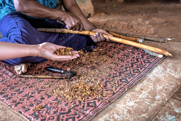 the process of making cinnamon on Sri Lanka