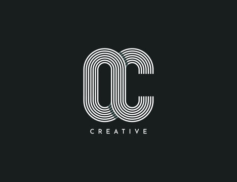Letter OC infinity logo template. Vector illustration graphic element
