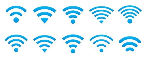 WIFI icon set in various shapes