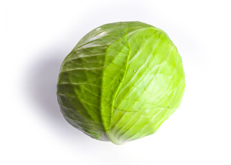 Fototapeta premium Green cabbage isolated on white