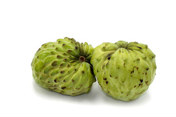 Obraz premium Fresh Sugar Apple or Australia Custard apple with isolated on white background.