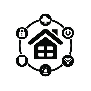 Smart House Vector Icon. Home Illustration Sign. Utilities Symbol.