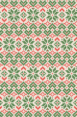 Ugly sweater Merry Christmas party ornament background seamless pattern