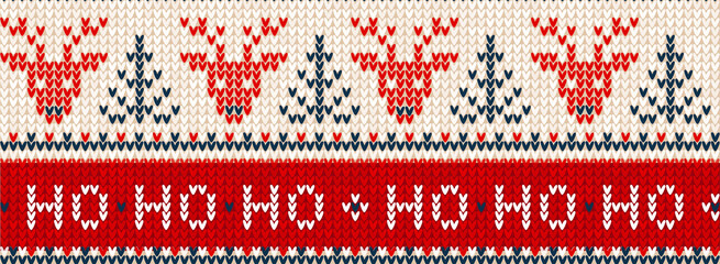 Ugly sweater Merry Christmas party ornament background seamless pattern