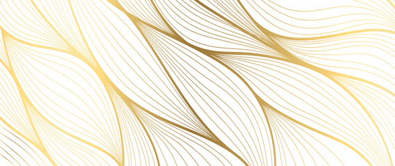 Cotton fabric Luxury golden wallpaper. Art Deco Pattern, Vip invitation background texture for print, fabric, packaging design, invite. Vintage vector illustration.