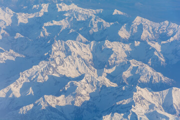 An aerial view on the Alps