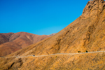 Point of view of Fuerteventura from the street. Canary Island
