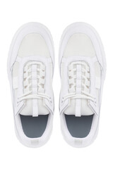 new white sneakers, view from above
