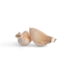 Garlic cloves isolated on white background