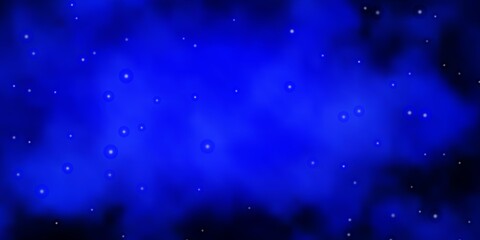 Dark BLUE vector pattern with abstract stars. Decorative illustration with stars on abstract template. Pattern for wrapping gifts.