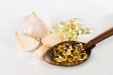 Garlic gel capsules extract