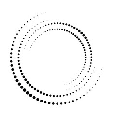 Halftone dots in circle form. round logo . vector dotted frame . design element