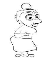 cartoon grandmather