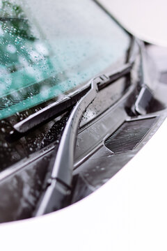 Close Up Of Windshield Wipers