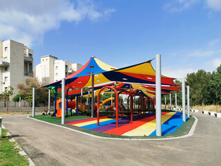 Fototapeta na wymiar Modern playground in Israel