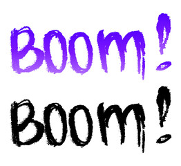 Vector handdrawn word - boom