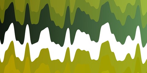 Dark Green, Yellow vector texture with circular arc. Abstract illustration with gradient bows. Best design for your ad, poster, banner.