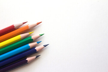 rainbow from colored pencils