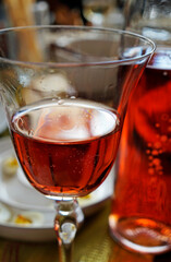 Rose wine glass