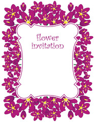 Vector flower invitation card